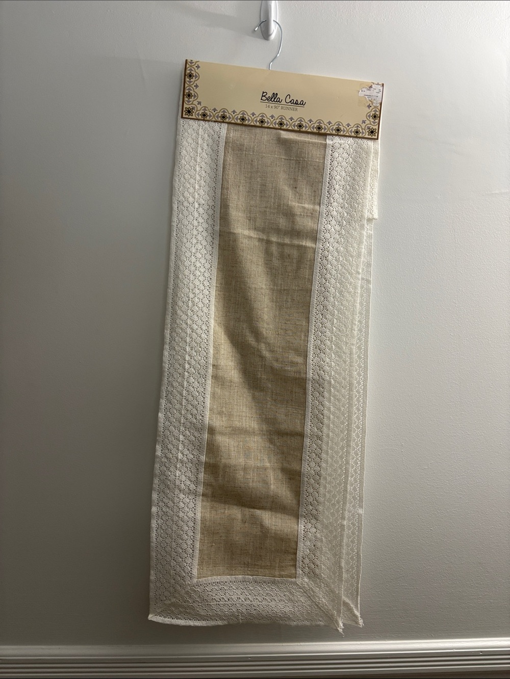 Cream and Tan Table Runner